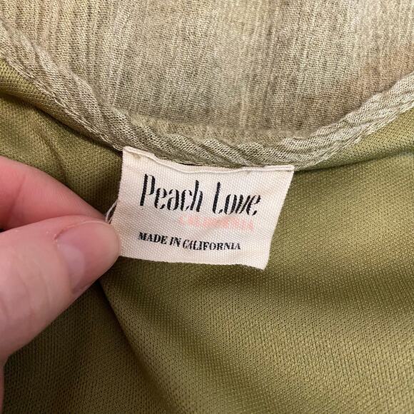 Green Romper Long Flare Sleeve Crinkle Texture Wrap Style - Picture 10 of 10